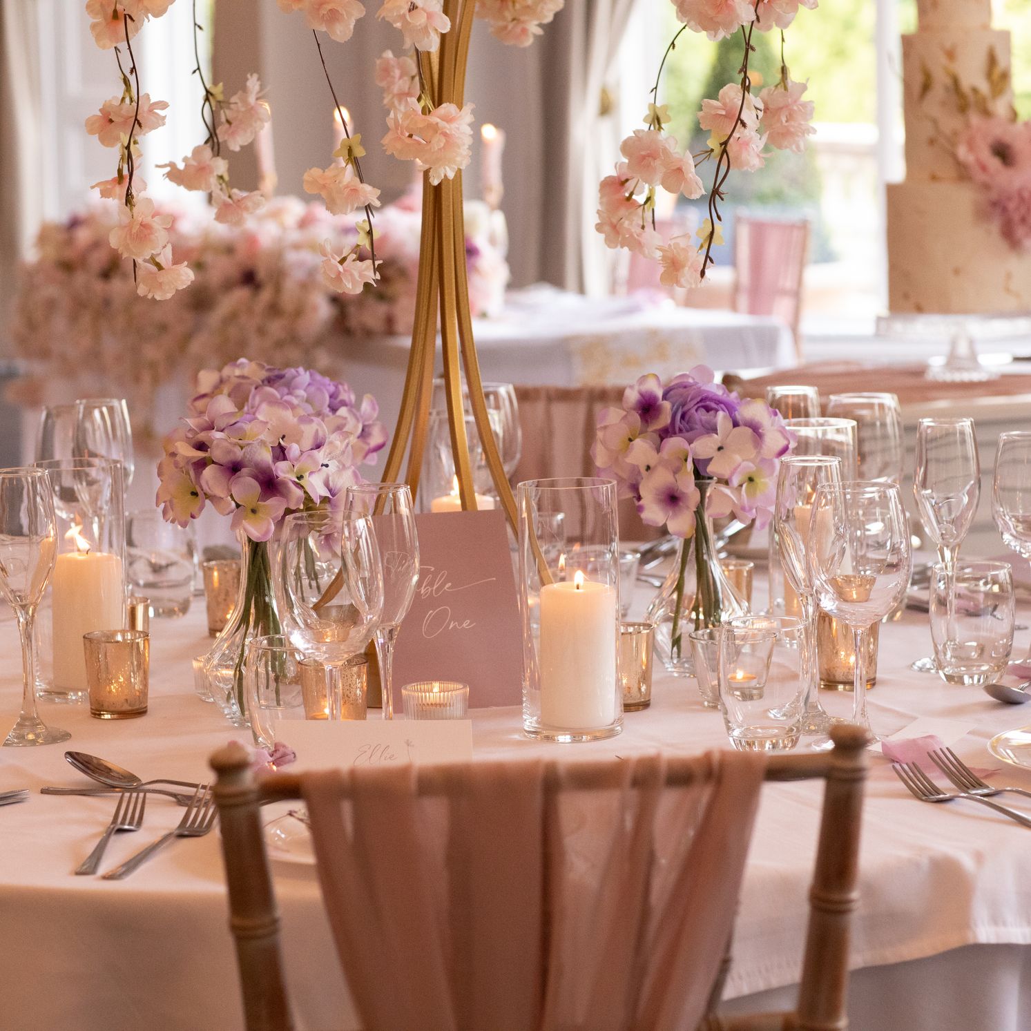 Pink wedding table decor and styling to hire in Cheshire & Manchester