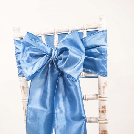 Blue Taffeta Chair Sash